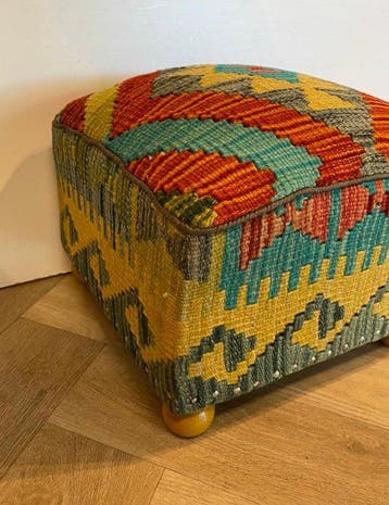 Kelim Poef(Ongebruikt/Nieuw) - Kelim - 34 cm - 34 cm, Nieuw