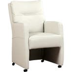 Leren eetkamerstoel Sharp - Toledo Bianco (gebroken wit) -, Huis en Inrichting, Stoelen, Eigentijds, Modern, Wit, Nieuw, Leer