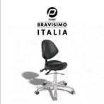 Tabouret Bravissimo Italia Zwart - Ergonomische Werkkruk..., Verzenden, Nieuw, Overige typen