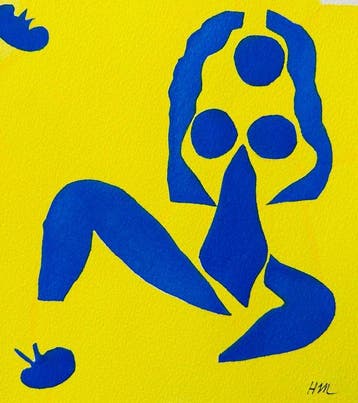 Henri Matisse (1869-1954) - Nu bleu, la Grenouille - Pochoir