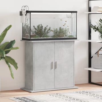 vidaXL Aquariumstandaard Betongrijs 81x36x73 cm Bewerkt hout, Verzenden, Nieuw