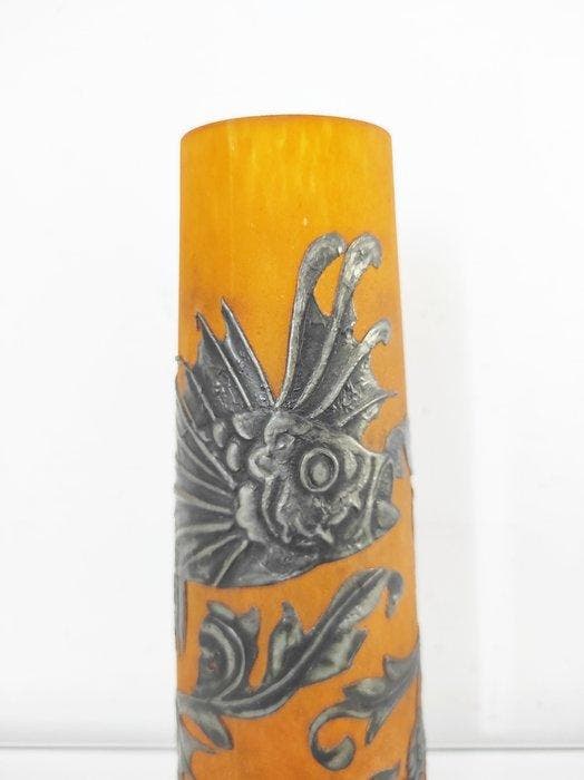 Vaas - Glas, Tin - Vis en tin, Antiquités & Art, Art | Objets design