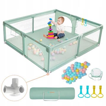 COMOMY Babybox Groen | Tweede Kansje | OP = OP, Kinderen en Baby's, Babyparken, Verzenden, Nieuw, Rechthoekig