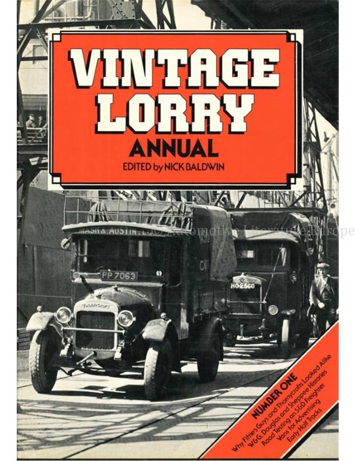 VINTAGE LORRY ANNUAL (NUMBER ONE), Livres, Autos | Livres