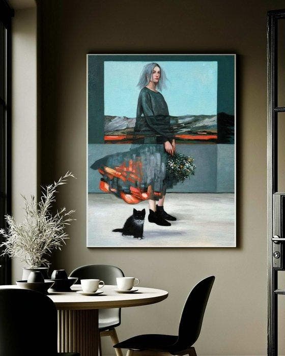 Enigma - She Carries What Remains, Antiquités & Art, Art | Peinture | Moderne