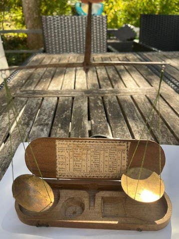 autres - Trebuchetbalans - Verguld messing - 18e-eeuwse