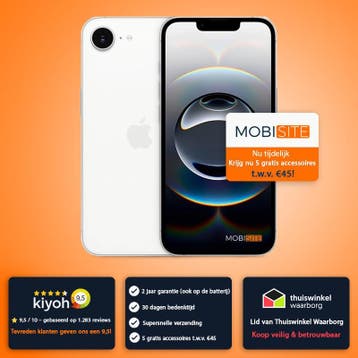 iPhone 16e - 4 Gratis Accessoires – Accu tot 100%