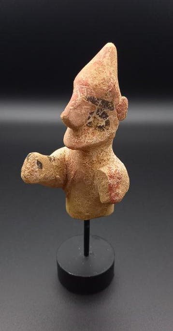Cypriotisch Terracotta Krijgerfigur, 7e eeuw v. Chr. - 81 cm, Collections