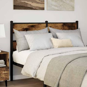 vidaXL Vervangend hoofdbord 120 cm ijzer en bewerkt hout, Huis en Inrichting, Slaapkamer | Bedden, Verzenden, Nieuw