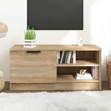 vidaXL Tv-meubel 80x35x36,5 cm bewerkt hout sonoma, Verzenden, Nieuw