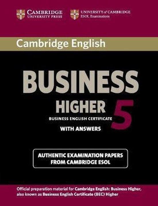 Cambridge English Business 5 Higher Students Book with, Livres, Langue | Anglais, Envoi