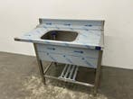 RVS aanvoertafel met spoelbak voor aansluiting doorschuiver, Ophalen of Verzenden, Nieuw zonder verpakking, Wassen en Drogen