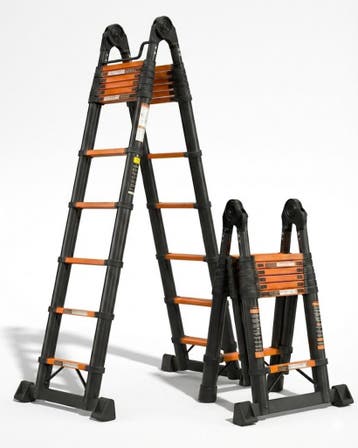 Moeve Vouwladder 5 Meter - Telescopische Ladder -, Doe-het-zelf en Bouw, Ladders en Trappen, Verzenden, Zo goed als nieuw, Trap