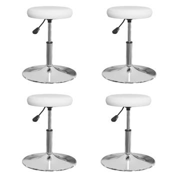 vidaXL Eetkamerstoelen 4 st kunstleer wit, Huis en Inrichting, Stoelen, Verzenden, Nieuw