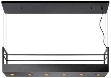 Hanglamp Lucide MIRAVELLE -  - 6xGU10 - Zwart -, Verzenden
