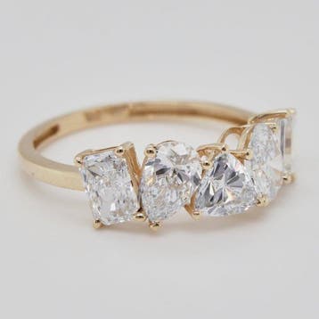 Zonder minimumprijs - Ring - 14 karaat Geel goud - 2.38ct., Nieuw