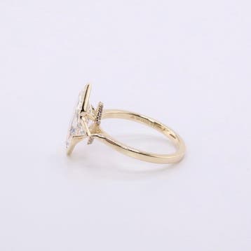 Ring - 14 karaat Geel goud - 3.03ct. tw. Diamant (Lab-grown), Nieuw