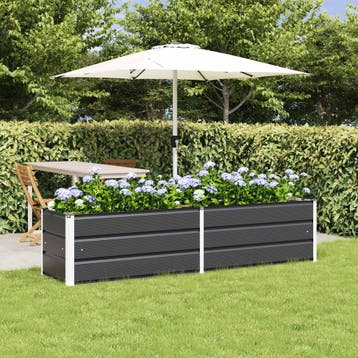 vidaXL Plantenbak Antraciet 195 x 50 x 45 cm Gegevens staal, Verzenden