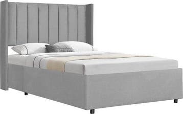 2dekans | Gestoffeerd bed Savona - 200 x 140 cm - Lichtgrijs, Ophalen of Verzenden, Nieuw