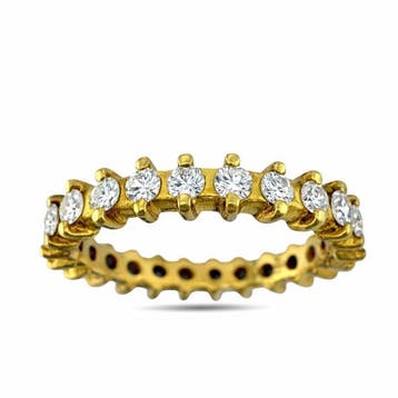 Bague - 18 carats Bague éternité en or jaune 18K exclusive,, Nieuw