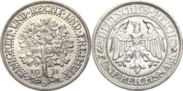 5 Reichsmark 1931 (MuntenenBankbiljetten-Duitslandvanaf1871), Verzenden