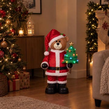Staande kerstbeer met ledverlichting - voor binnen - 89 x 32, Diversen, Verzenden, Nieuw