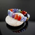 Elegante armband met 7 chakras, veelkleurig. Natuursteen