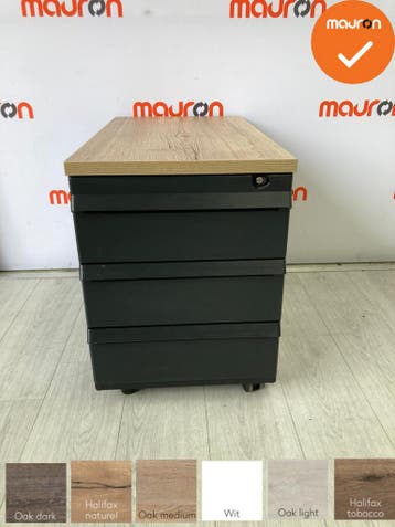 Ladeblok - 57x42x76cm - Zwart - 3 gelijke lades - kunststof, Ophalen of Verzenden, Kast