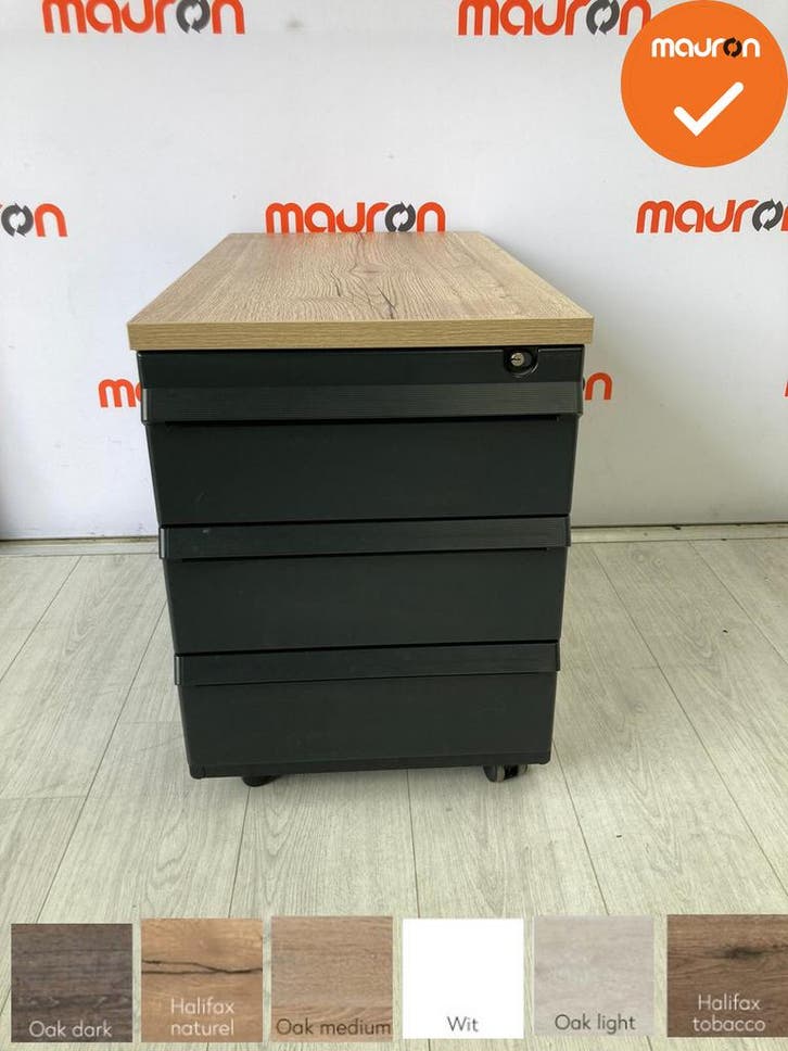 Ladeblok - 57x42x76cm - Zwart - 3 gelijke lades - kunststof, Articles professionnels, Aménagement de Bureau & Magasin | Mobilier de bureau & Aménagement