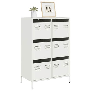 vidaXL Hoge kast 68x39x101,5 cm staal wit, Verzenden, Nieuw