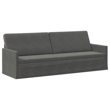 vidaXL 3-zits sofa Donkergrijs 220 x 81 x 82 cm Corduroy, Verzenden