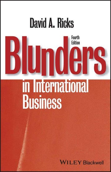 Blunders in International Business 9781405134927, Verzenden, David A. Ricks
