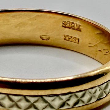 Ring - 18 karaat Geel goud, Witgoud, Nieuw