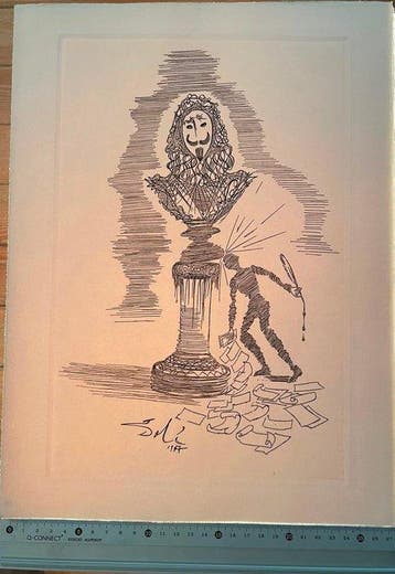 Salvador Dali (1904-1989) - El capricho del escritor (La