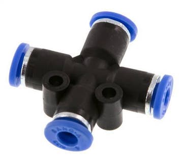 4mm Cross PA 66 Insteekfitting NBR [2 Stuks], Verzenden