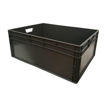 Stapelbak 800x600x320 mm donkergrijs pp kunststof nieuw, Ophalen of Verzenden