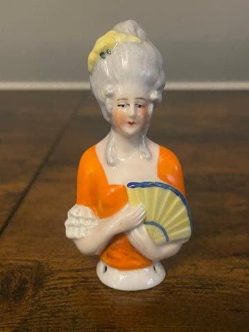 Beeldje - Porcelain half-dolls (5) - Porselein