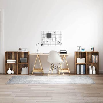 vidaXL Tv-meubelset 4 pcs Oud Hout 37 x 37 x 72 cm Bewerkt, Verzenden, Nieuw