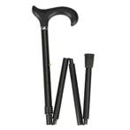 Luxe opvouwbare wandelstok met soft Derby handvat - zwart, Verzenden, Nieuw