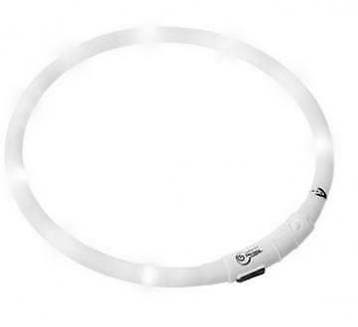 LED EASYDOG halsband - wit - inkortbaar 20 tot 70 CM -, Verzenden
