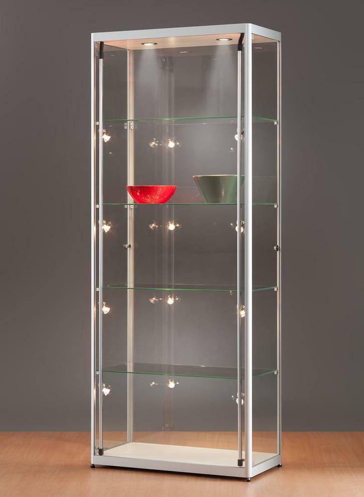 *TIP*  Luxe vitrinekast aluminium 80 cm incl led verlichtin, Articles professionnels, Aménagement de Bureau & Magasin | Commerce & Inventaire