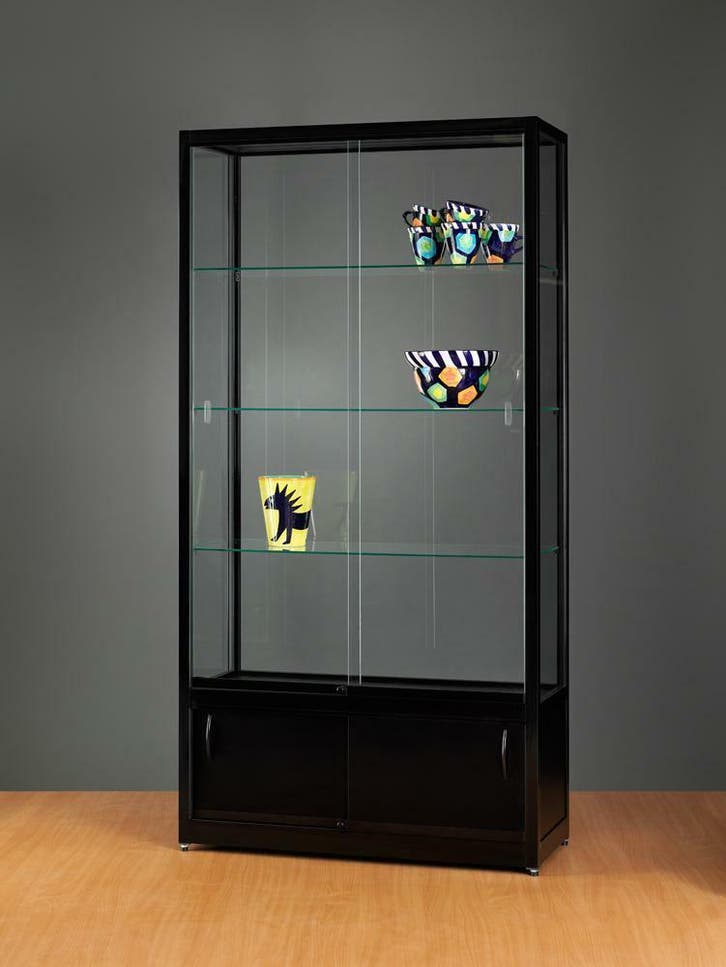 *TIP*  Luxe vitrinekast zwart 100 cm met onderkast, Articles professionnels, Aménagement de Bureau & Magasin | Commerce & Inventaire