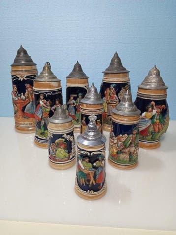 Bierpul (9) - Aardewerk, Peltro - Steinkrug Duitsland