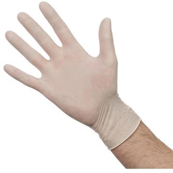 Handschoenen | Latex | Wit | Gepoederd | 100 Stuks | Maat, Verzenden