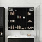 vidaXL Badkamerspiegelkast Zwart Eiken 70 x 14,5 x 70 cm, Verzenden, Nieuw