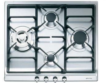 Smeg SDR60XG3 - Gaskookplaat - 4 zone(s) - Roestvrijstaal, Verzenden, Zo goed als nieuw