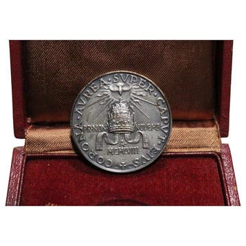 Vaticaan. Medal Medalha Papal Oficial em Prata no Estojo