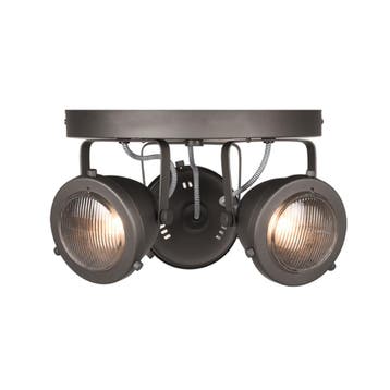 Spot Moto | Antraciet | Metaal | 3-Lichts LABEL51, Verzenden