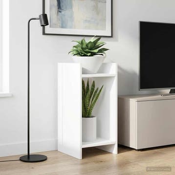 vidaXL Plantenstand Wit 30 x 30 x 60 cm Bewerkt hout, Verzenden