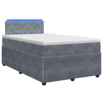 vidaXL Boxspringbed met matras Donkergrijs 120 x 190 cm, Maison & Meubles, Verzenden